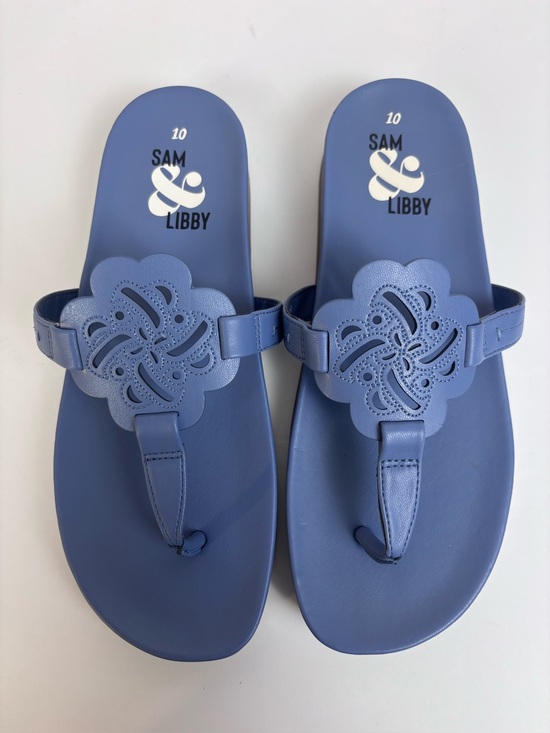 Sam & Libby Shoes - Sam & Libby Alexandra Floral Thong Flip Flop Sandals Slip-On Medallion Blue 10